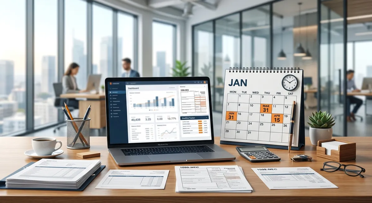 Featured illustration for 1099 Deadlines for Small Businesses: What to File and When