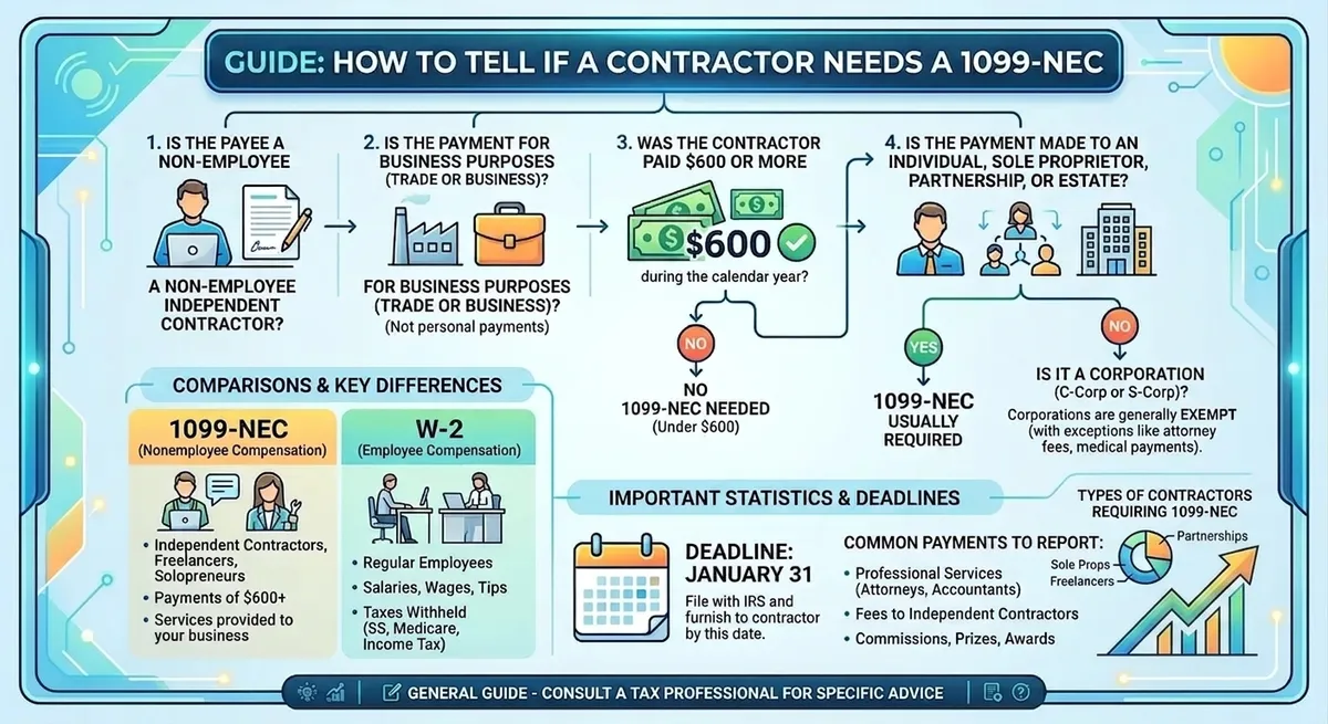 Infographic: How to Tell if a Contractor Needs a 1099-NEC This Year