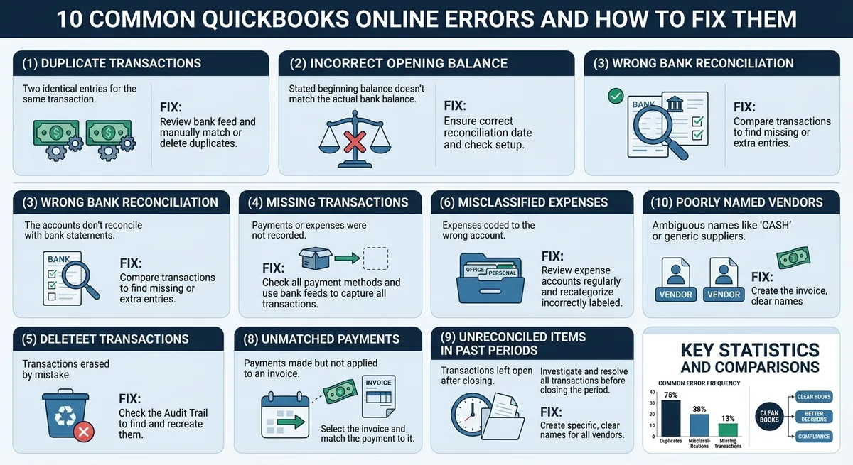 Infographic: 10 Common QuickBooks Online Errors and How to Fix Them