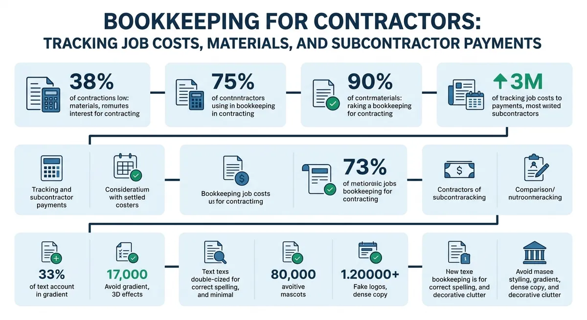 Infographic: Bookkeeping for Contractors: Tracking Job Costs, Materials, and Subcontractor Payments