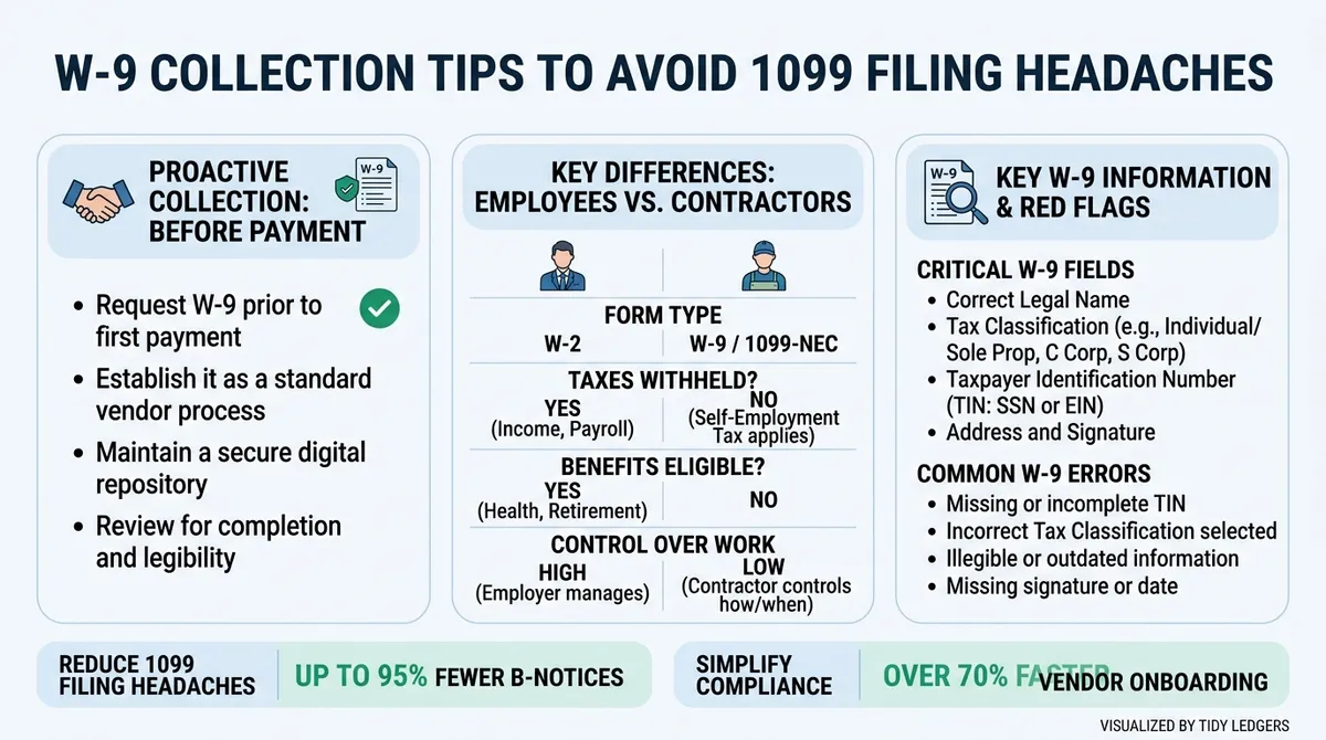 Infographic: W-9 Collection Tips to Avoid 1099 Filing Headaches