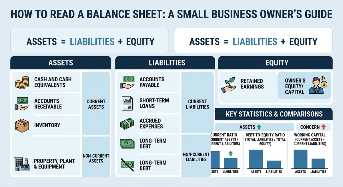 Infographic: How to Read a Balance Sheet: A Small Business Owner